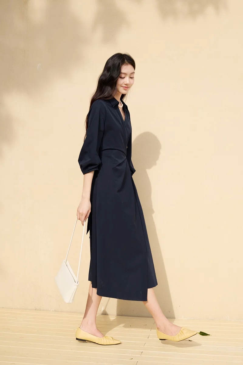 香影lookbook?收腰衬衫裙·职场高知风