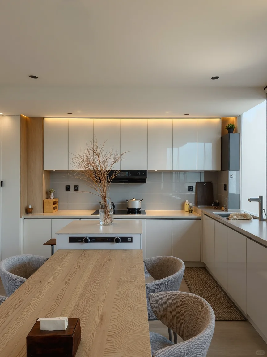 沙发背靠开放式书房!白嫖大横厅+收纳爽飞