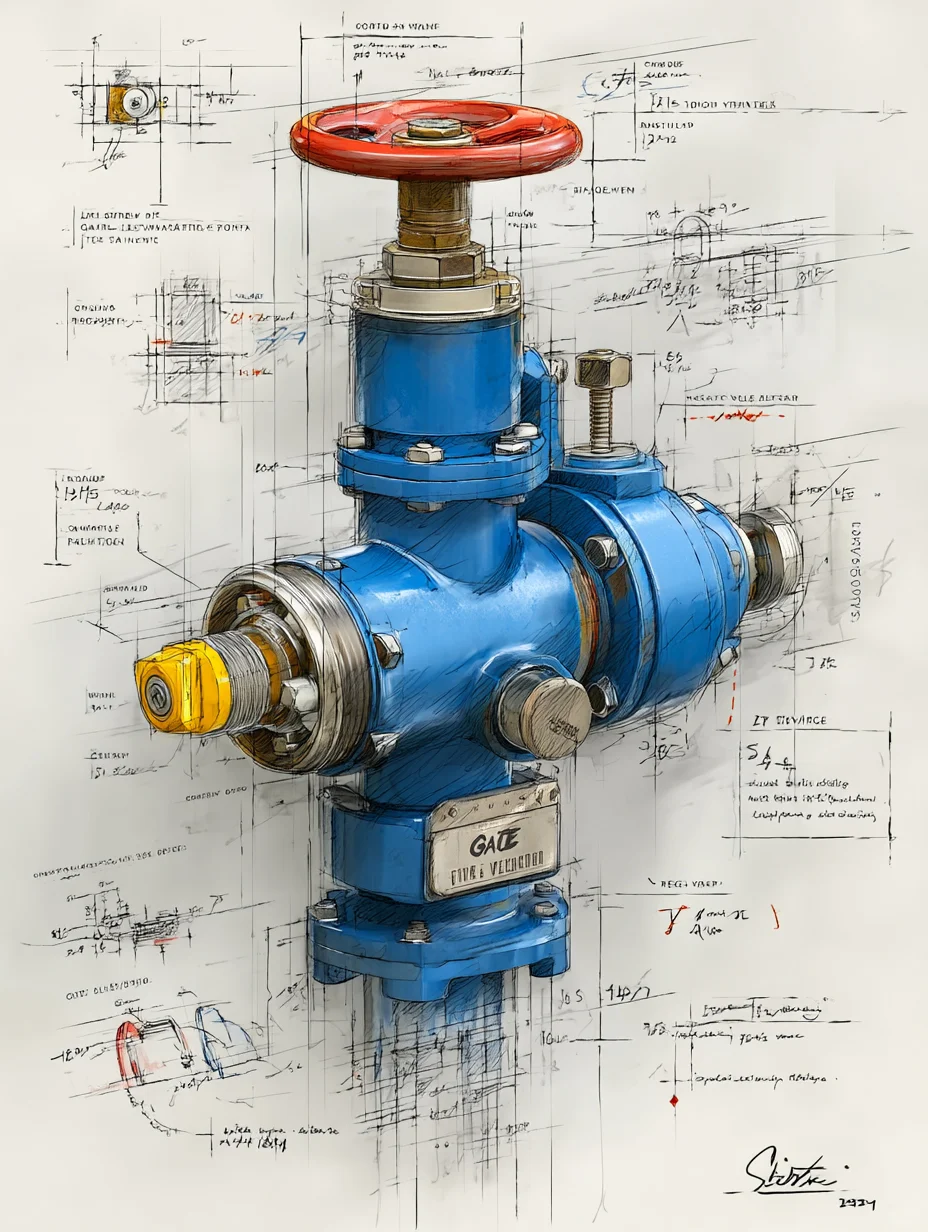 工业闸阀 设计手稿
