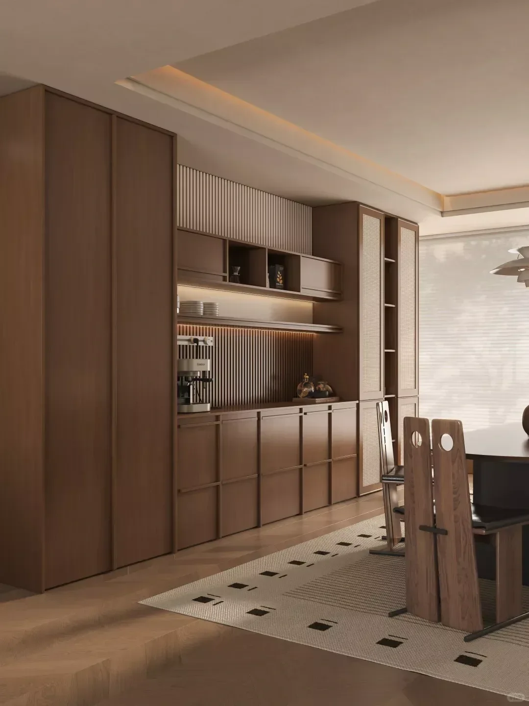 泓扬蔚来|运城?️门墙柜全屋定制——餐边柜