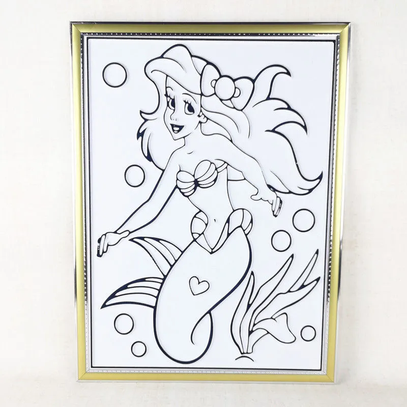 ?孩子的创意天地?儿童画画涂色凹凸画涂鸦画填色水彩画DIY画板玩具广场摆摊涂鸦画