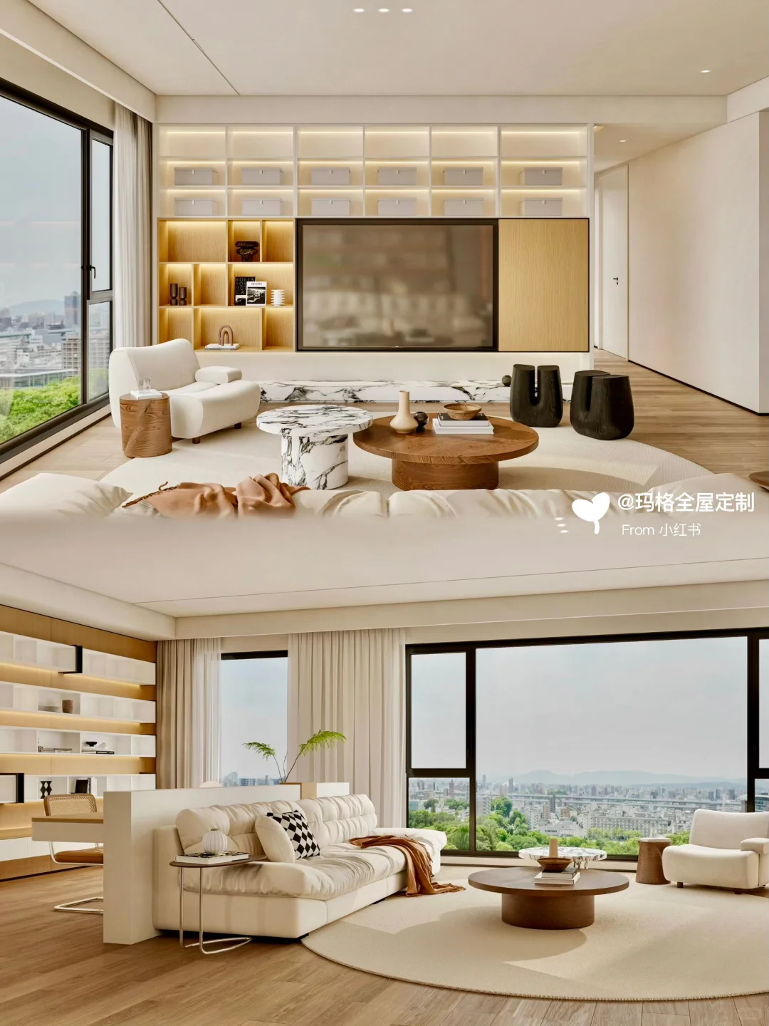 小户型都来抄原木极简风!大平层既视感?