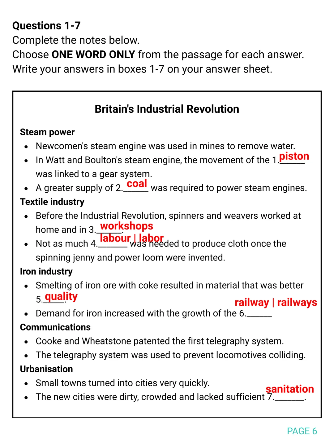 雅思阅读The Industrial Revolution