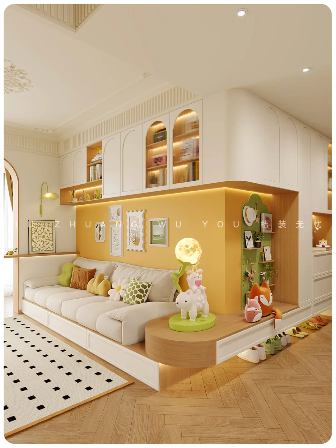 上海72m²地台沙发+复古风,✨被业主赞爆啦~