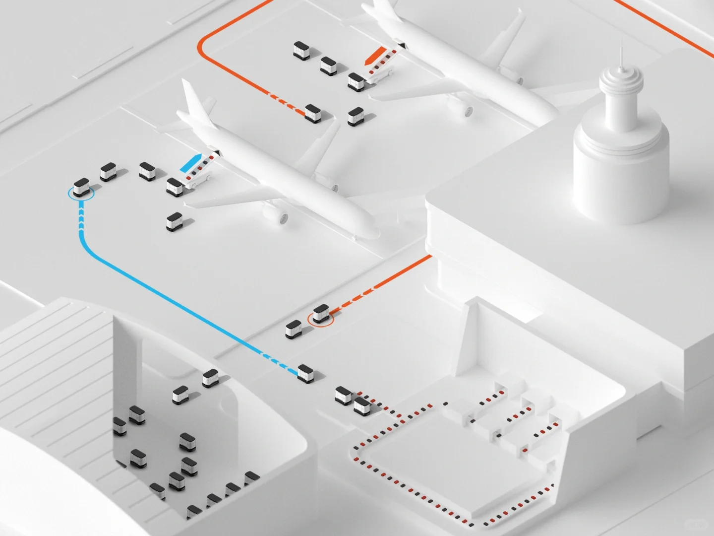 创意拉满|机场自动搬运车