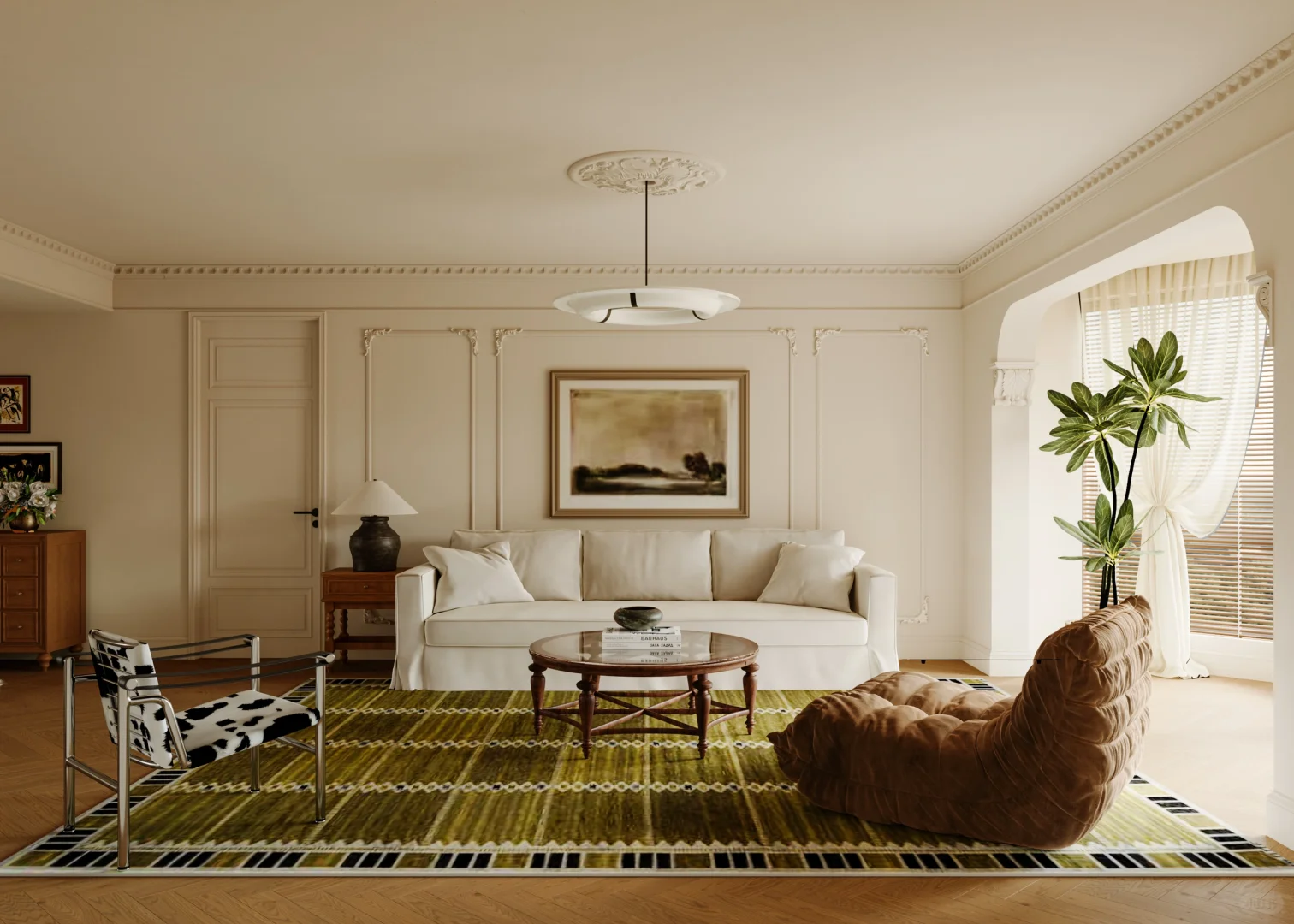 164㎡中古风老房改造，梳理家的布局（附图纸）