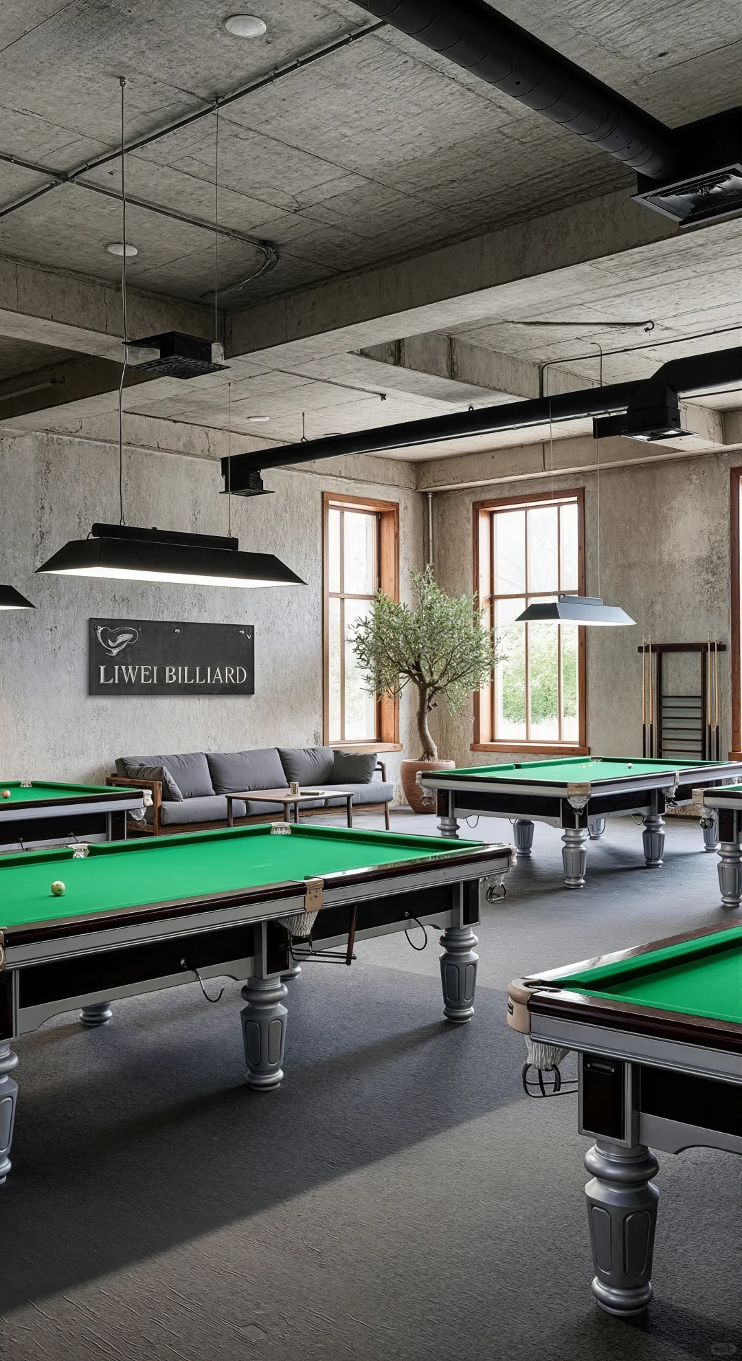 台球厅省钱还出效果，我只推荐水泥工业风