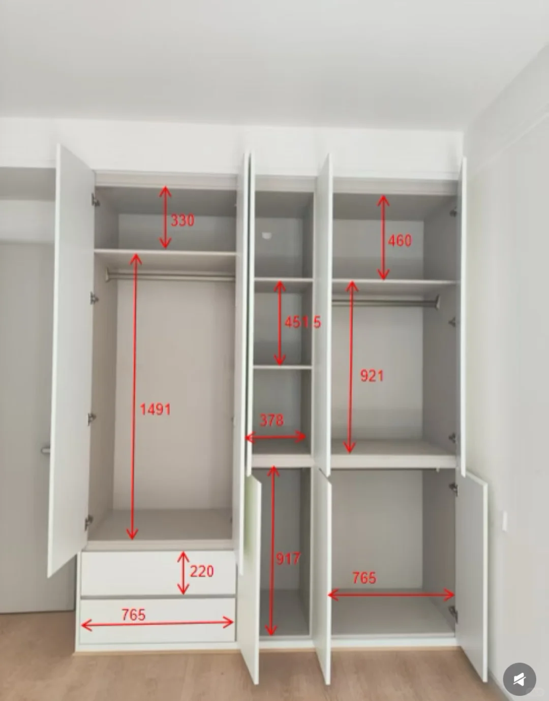 被邻居追着问的衣柜！全屋定制我只花了这点