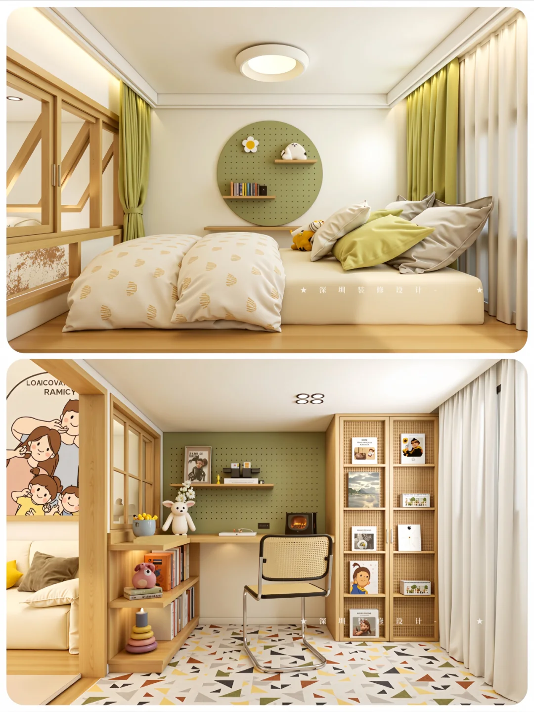 55㎡爆改5房?,双儿童房超强收纳豪宅感