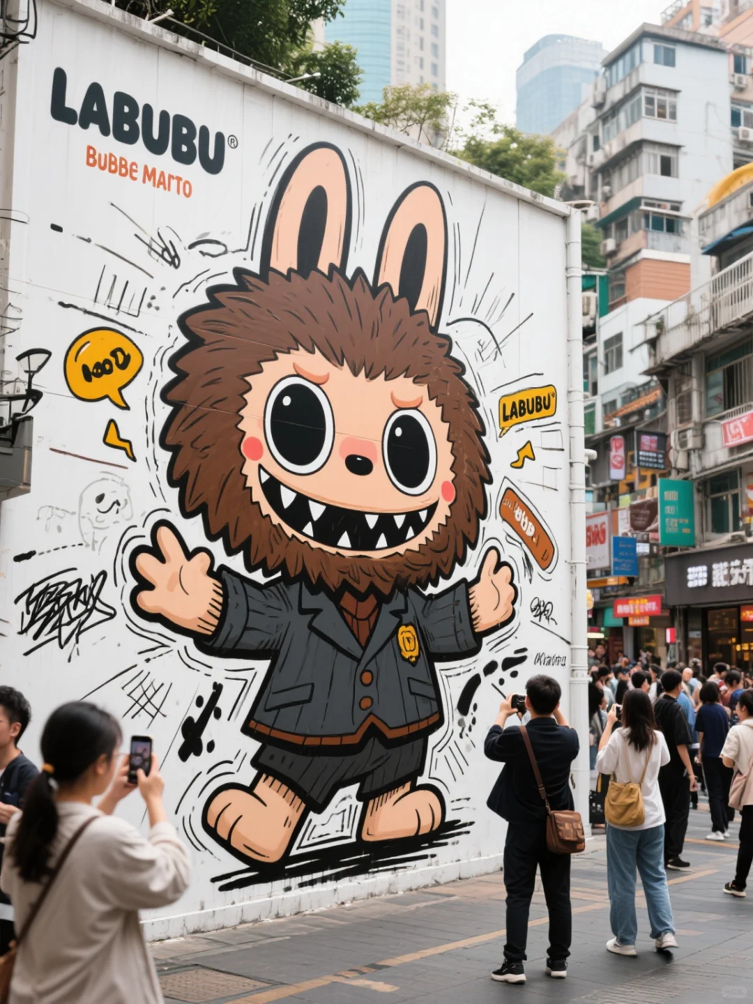 一束光照进来的时候，他竟然笑了，墙绘涂鸦