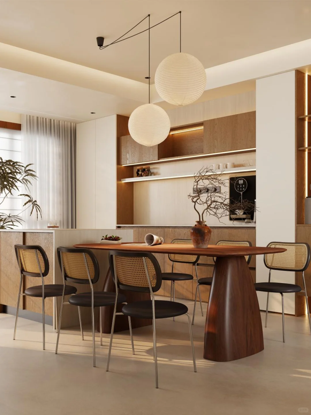 158㎡中古风+奶油色，拿捏复古电影感！