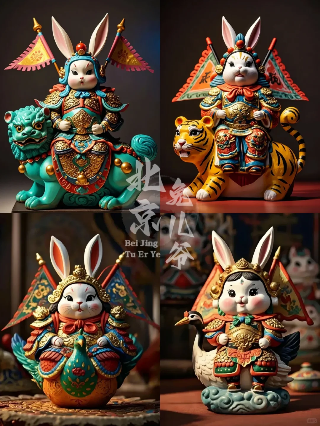 非遗泥塑丨北京兔儿爷