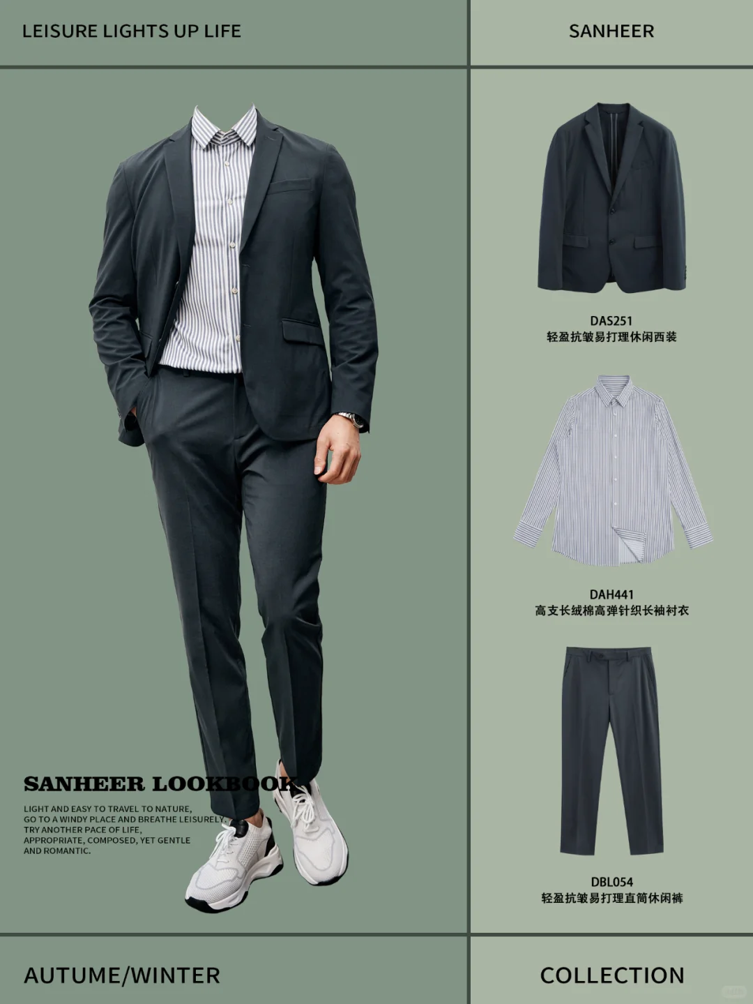 男士轻熟高级感穿搭 日常职场通勤风搭配