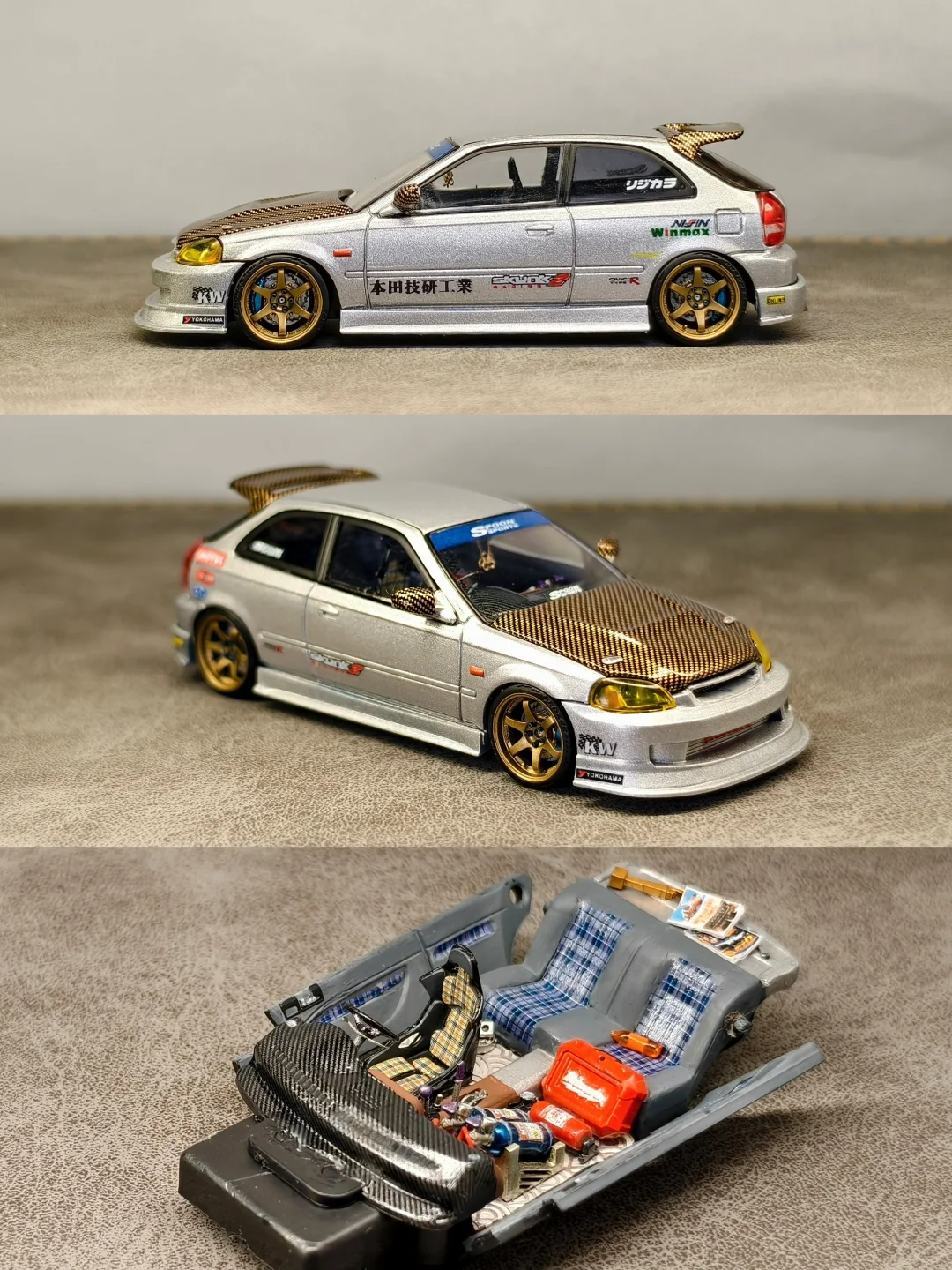 Tlv n165d 本田思域EK9细化改造