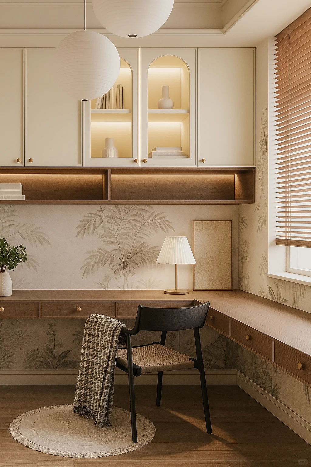 L型双人书房设计?