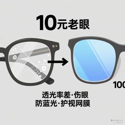 10元的花镜和100元的花镜有什么区别?