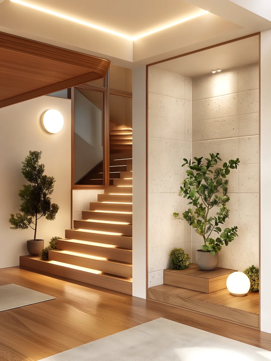 楼梯变成景观艺术品?有“月光”的家心情舒畅