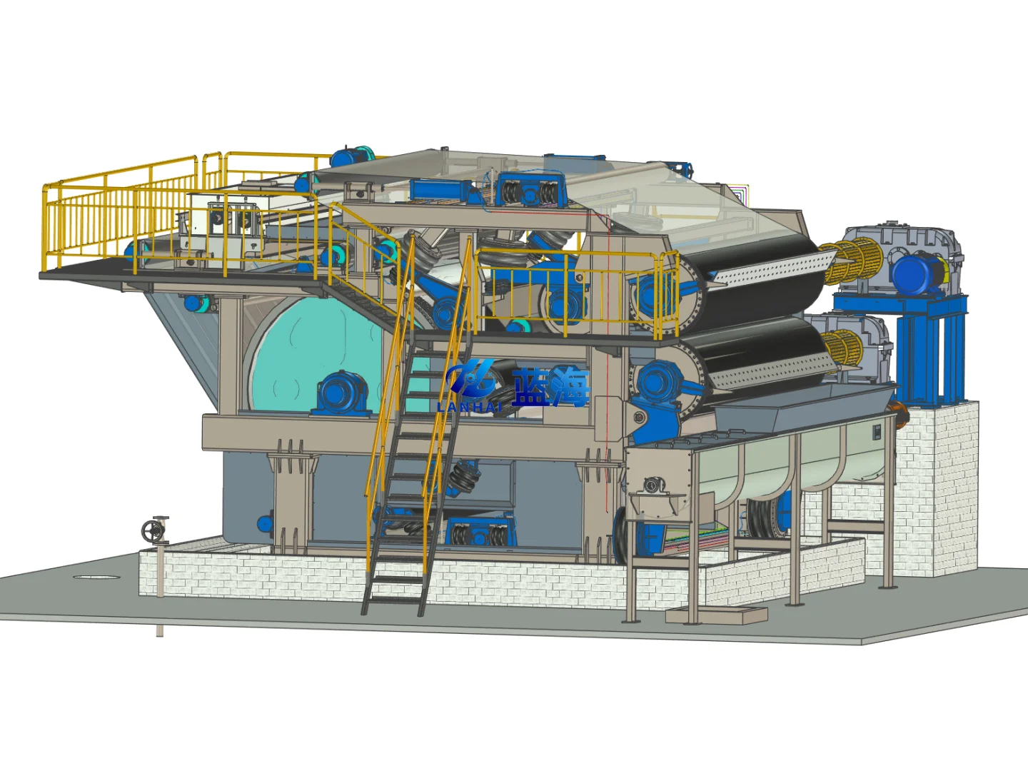 双网转鼓对辊强压脱水装置介绍及工作原理
