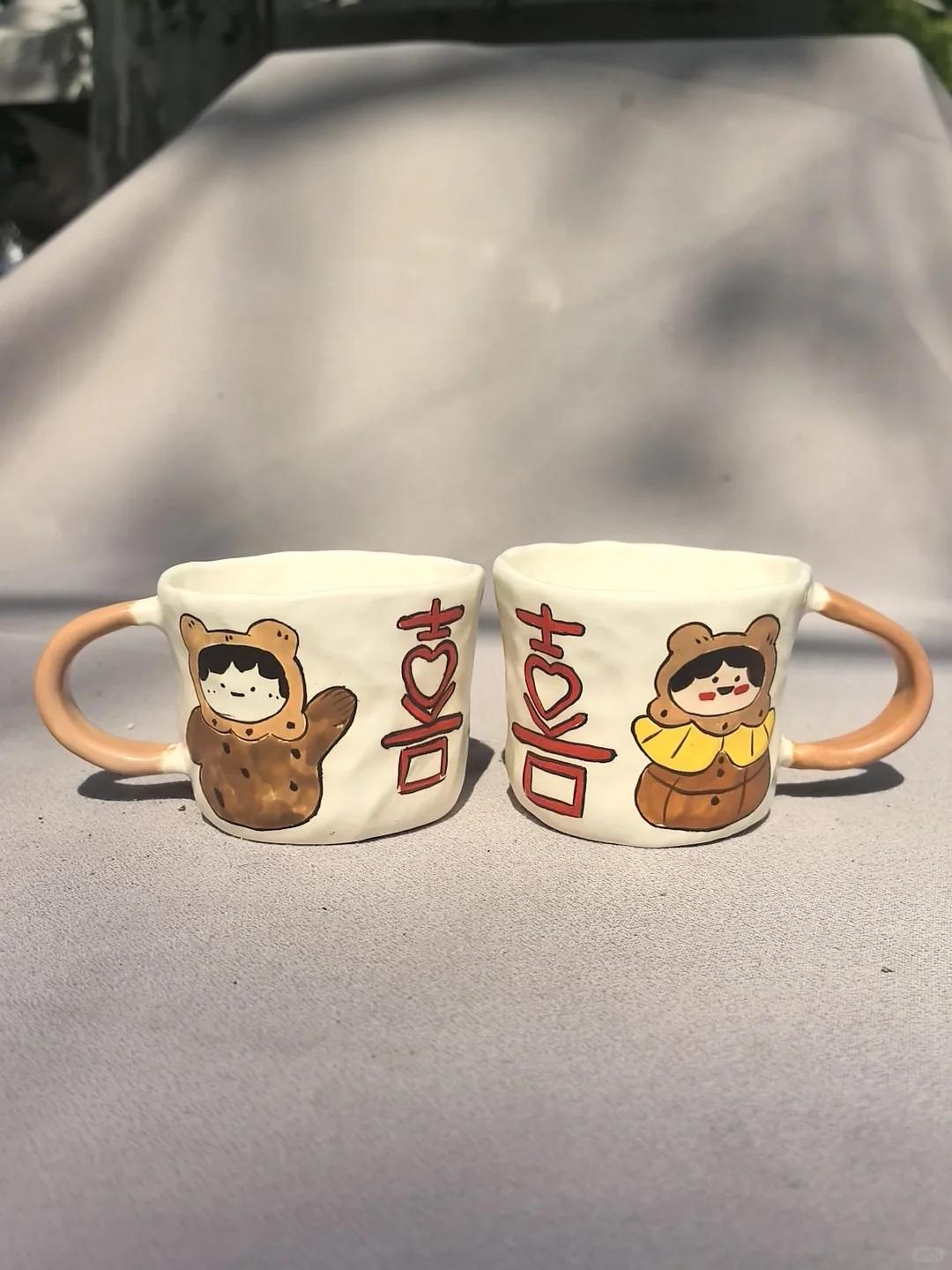 原创的手绘情侣对杯来啦！！！