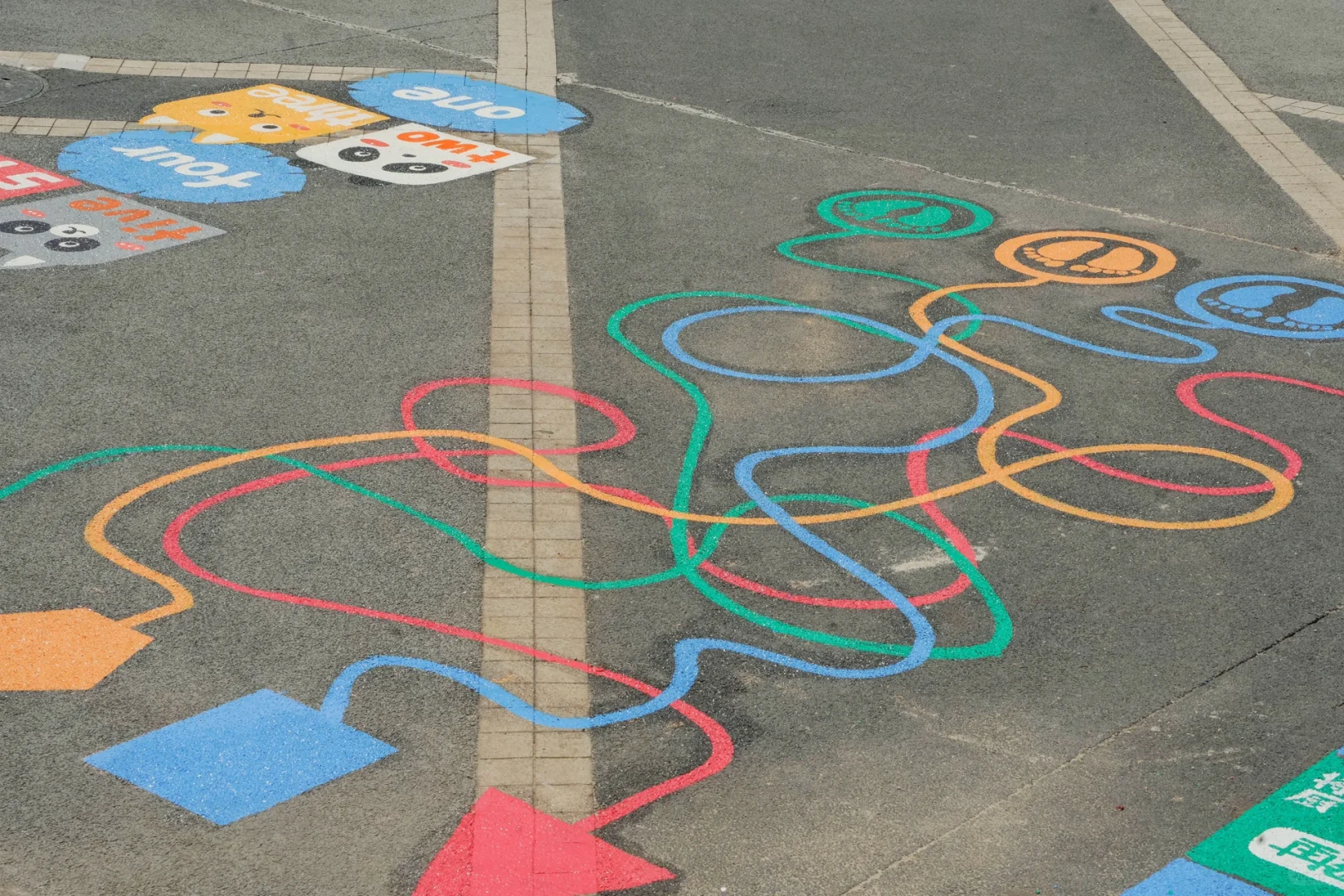 地面游戏彩绘,真的火起来了??