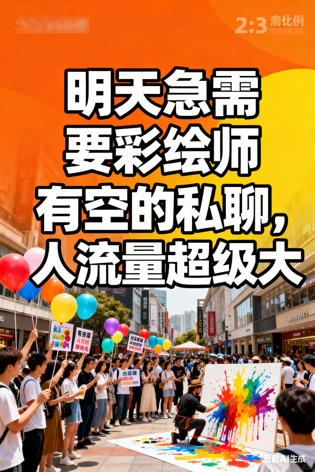 明天急需要彩绘师，有空的来