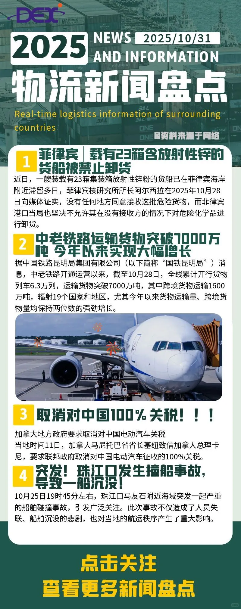 每周丨周边国家物流新闻大盘点！