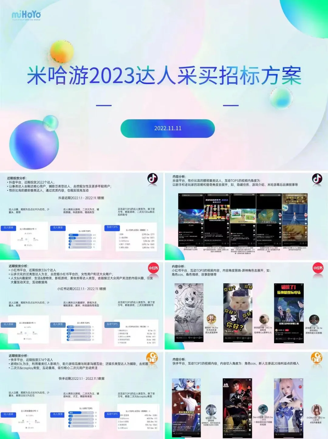 达人投放丨游戏公司达人投放招标方案