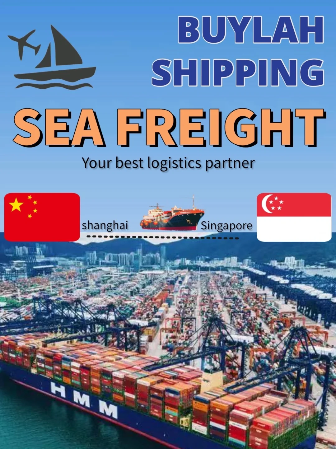 跨境物流:Shanghai to Singapore by sea