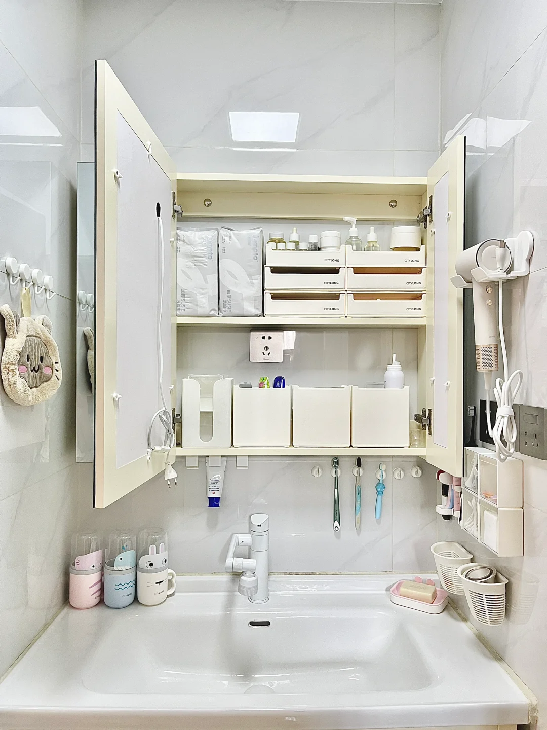 很好抄作业的小户型浴室柜收纳❗️