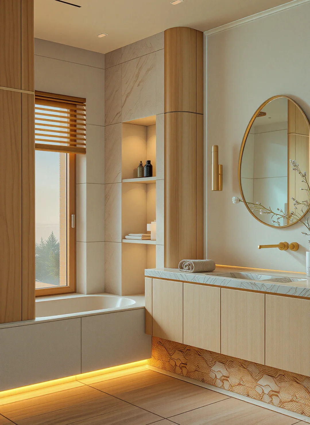 书架掏圆做沙发，原木极简把松弛感卷明白了