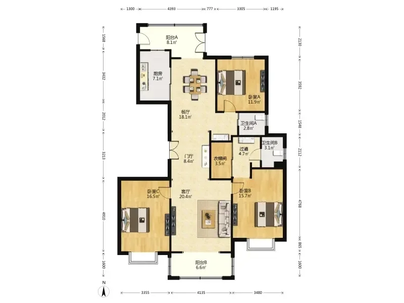 老静安 09年品质小区 精装修改善南北通三房