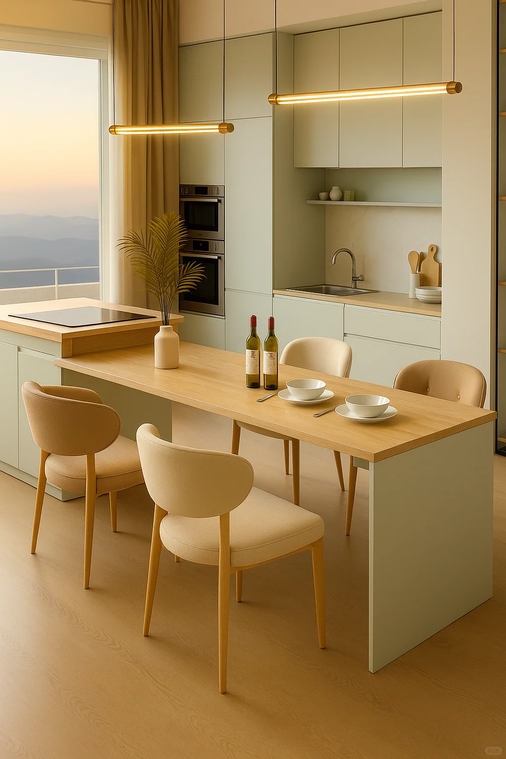 ☺️转角玄关+餐边柜一体设计