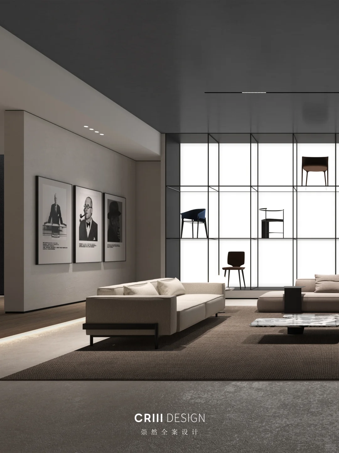 弧形沙发空间，这样设计太显空间感了！