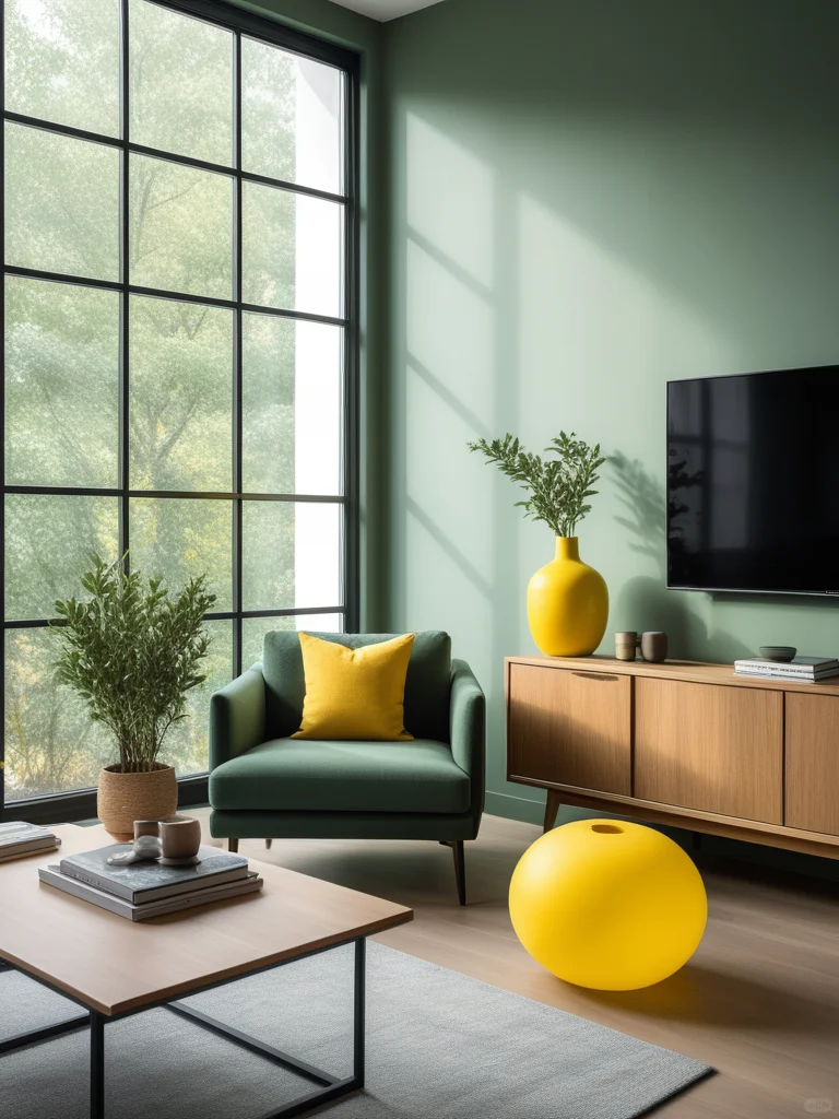 绿色×黄色，活力满分家居搭配