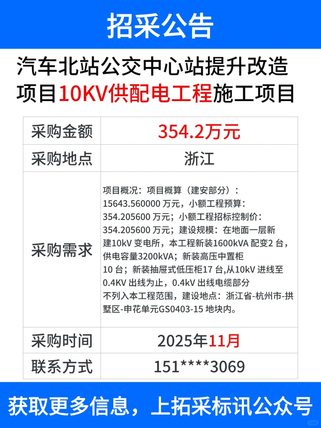 工程项目采购信息11.7日