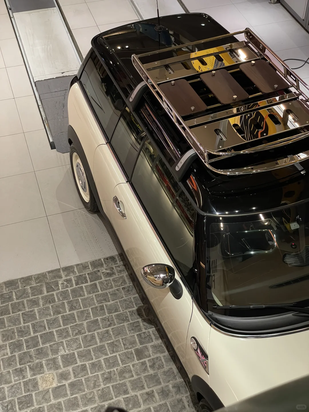 胡桃木车顶框 迷你R55 复古改装