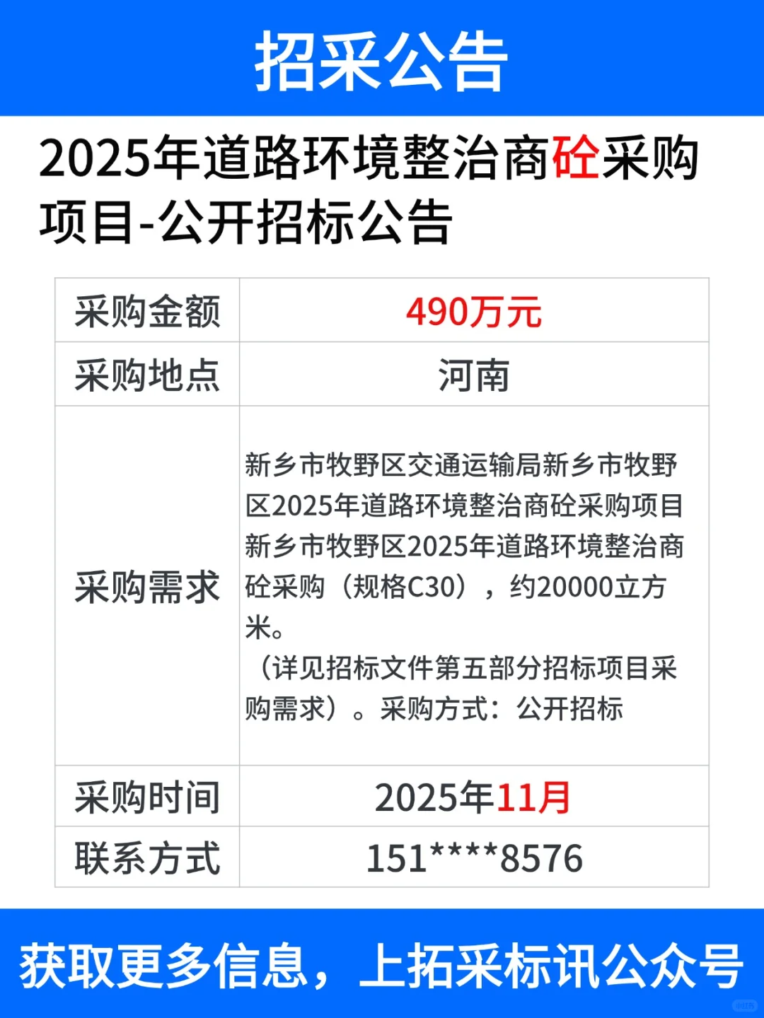 工程项目采购信息11.7日