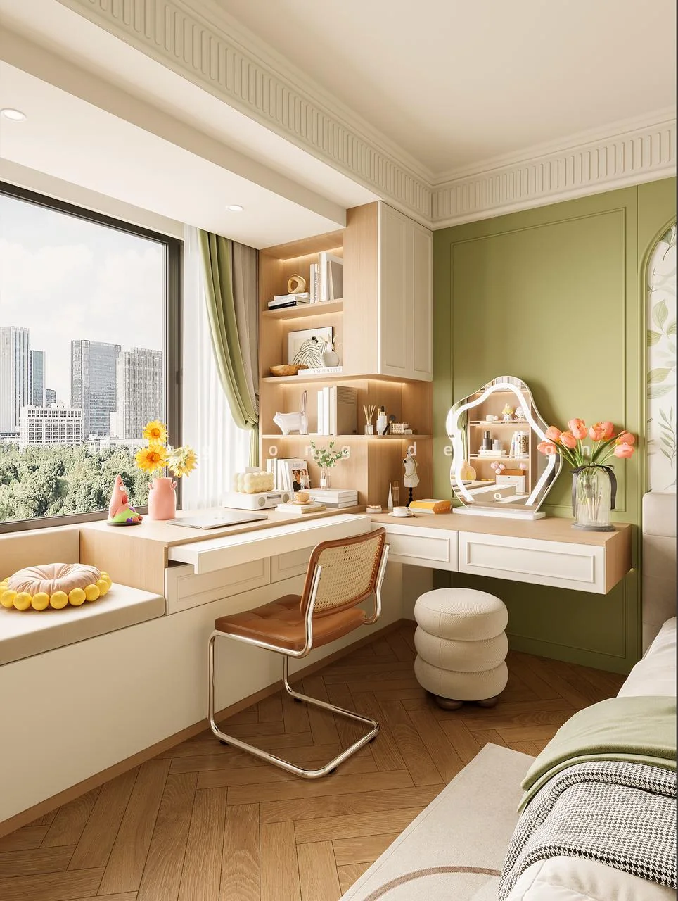 新案|抹茶绿+地台沙发?把“莫奈花园”搬