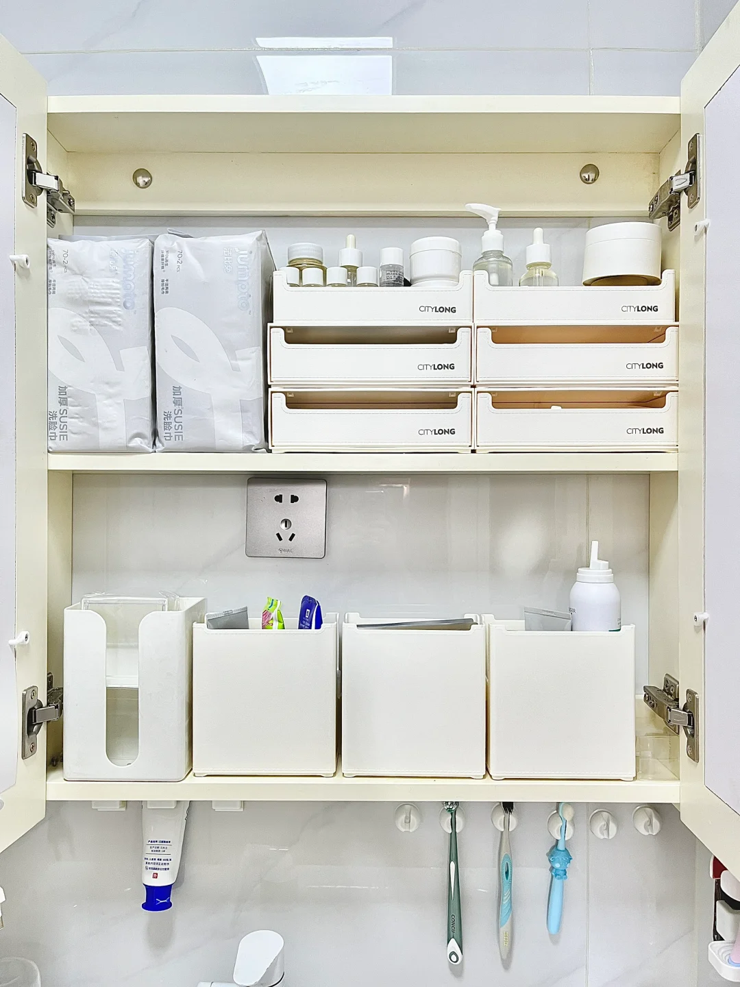 很好抄作业的小户型浴室柜收纳❗️