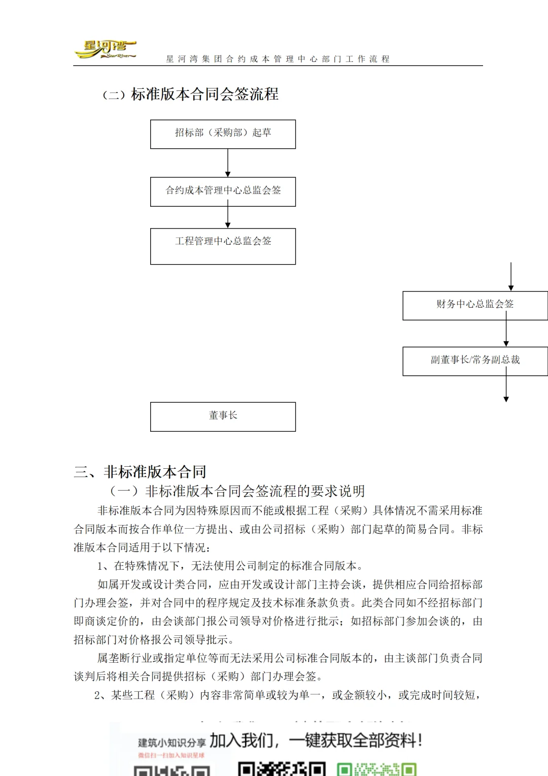 合约成本管理中心部门工作流程