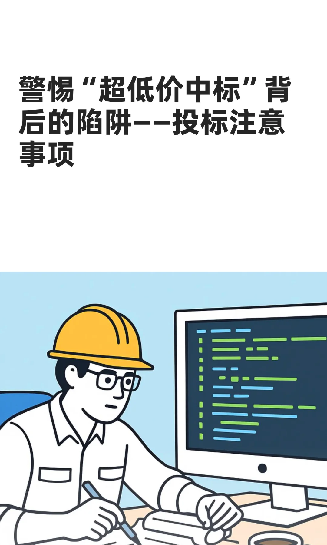 警惕“超低价中标”背后的陷阱——投标注意