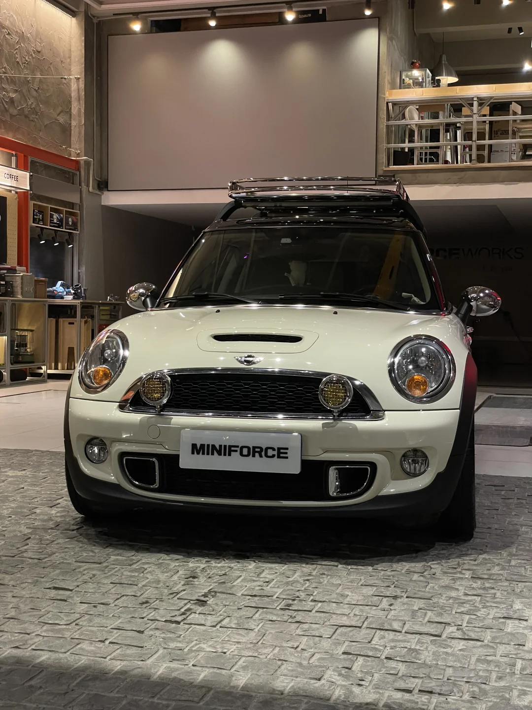 胡桃木车顶框 迷你R55 复古改装