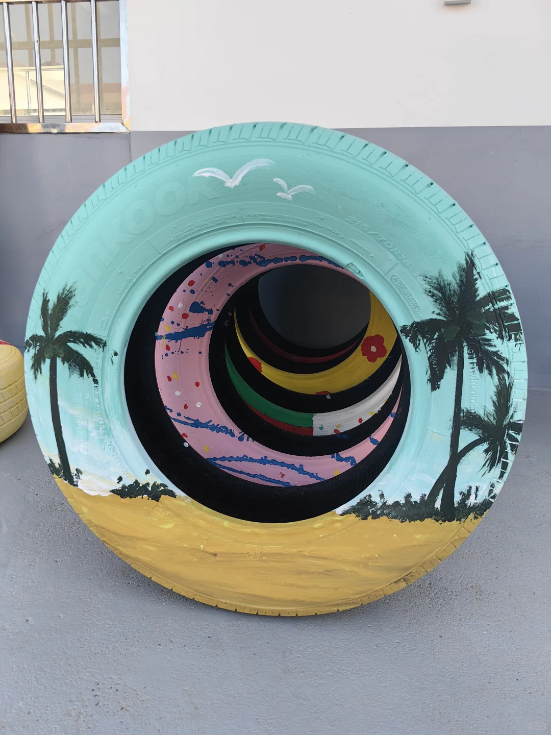 ?最好看的轮胎彩绘,有手就会?