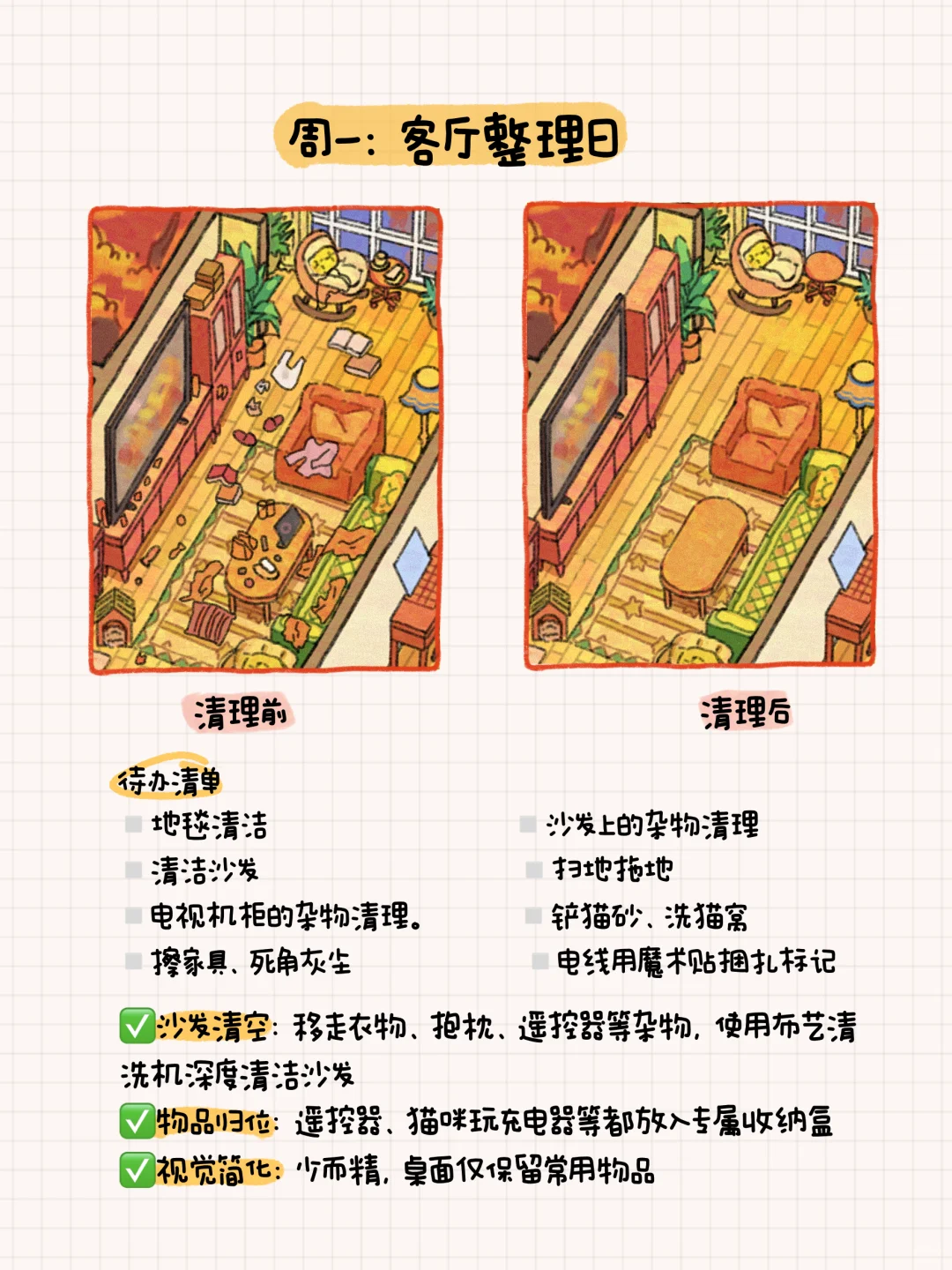 如果你家很乱,全屋整理只需7天❗(清单版