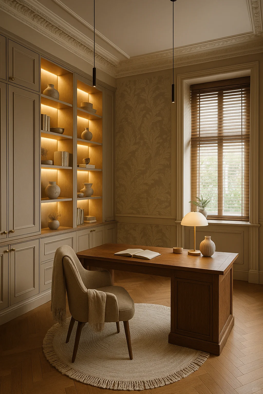 L型双人书房设计?