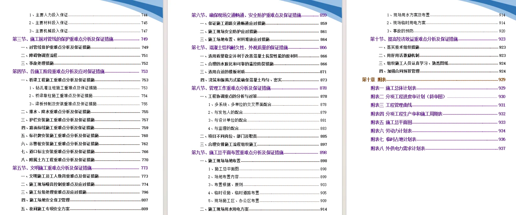 900页+图文并茂公路危桥改造工程技术标投标