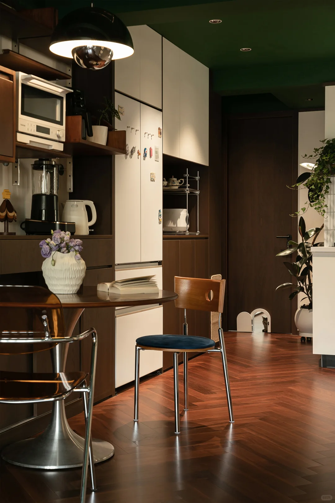 老公房逆袭!一人两猫的森系混搭共生小家