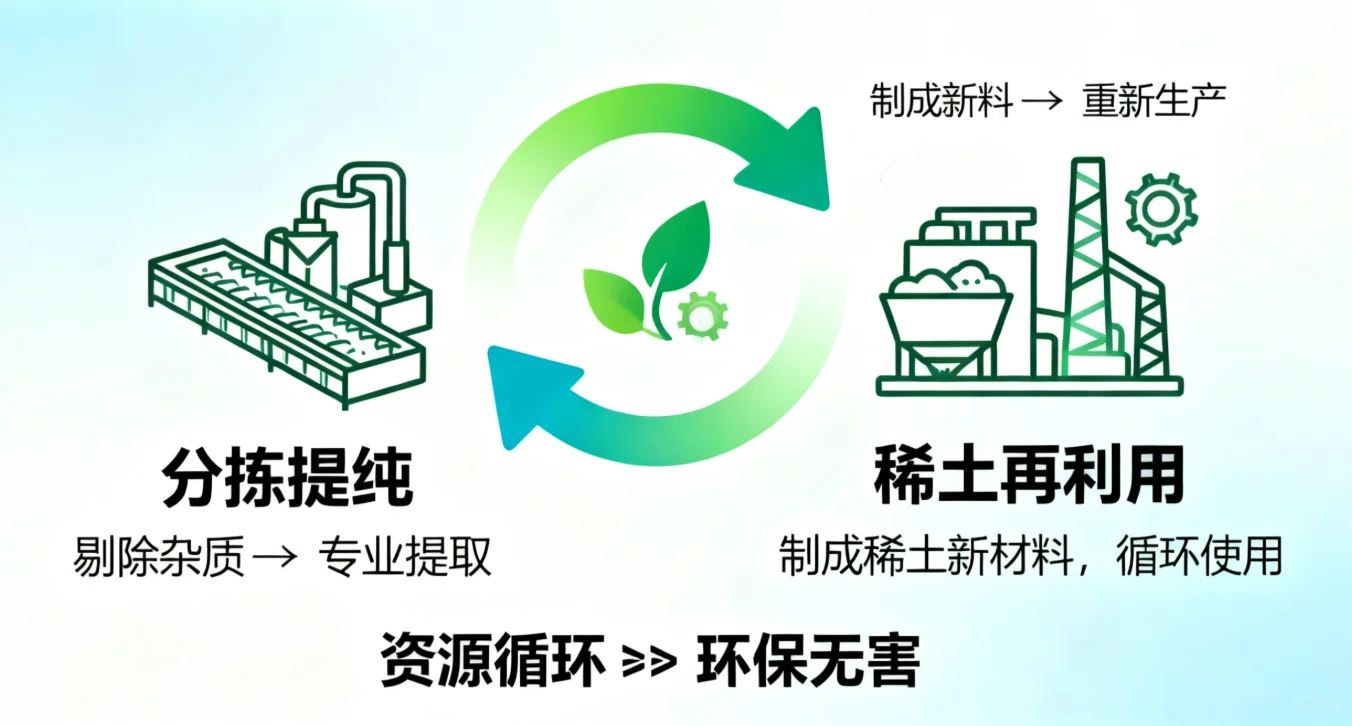 稀土废料收走后,会怎么处理?2步带你看