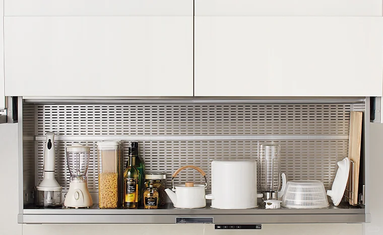 吊柜收纳设计新选择、提升厨房收纳力
