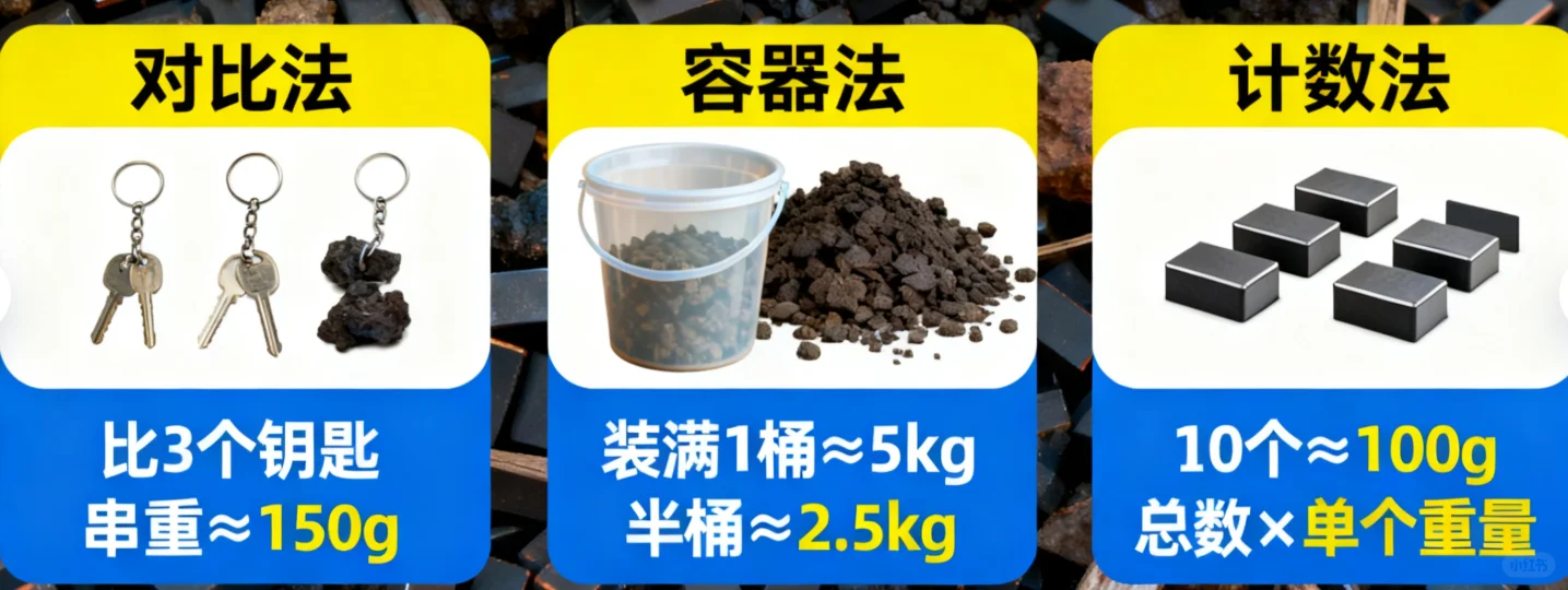 稀土废料不用称！3个小方法，快速估重量